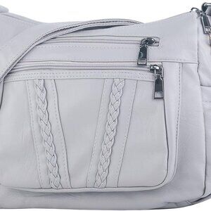 Crossbody Bags For Women Pocketbooks Soft PU Leather Purses and Handbags Multi P